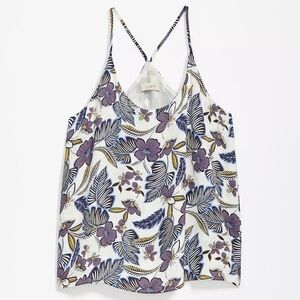 LOFT Purple and Gray Sleeveless Camisole